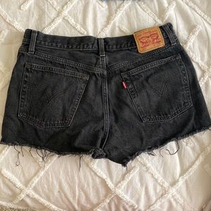 Black Levi 501 Shorts